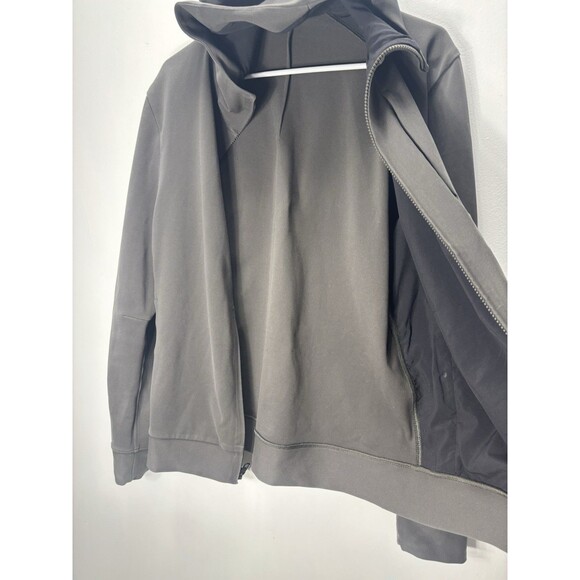 Lululemon Men Sojourn Jacket Hoodie Full Zip Sweater Run Yoga Charcoal Gray Sz M - Picture 8 of 16